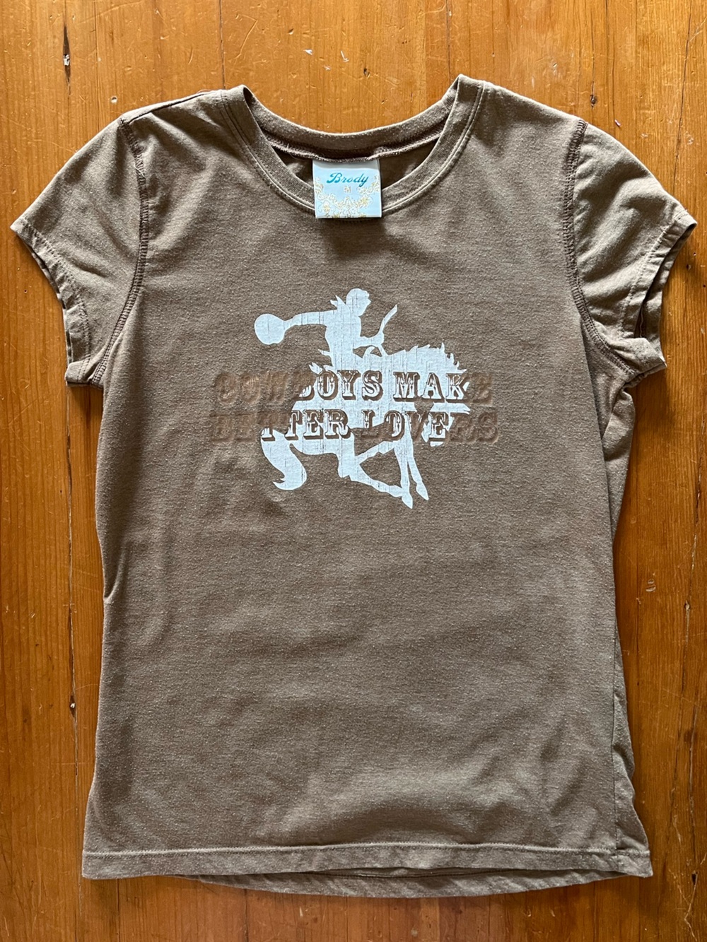 Brody Women’s Brown Graphic Tee - 'Cowboys Make Better Lovers'